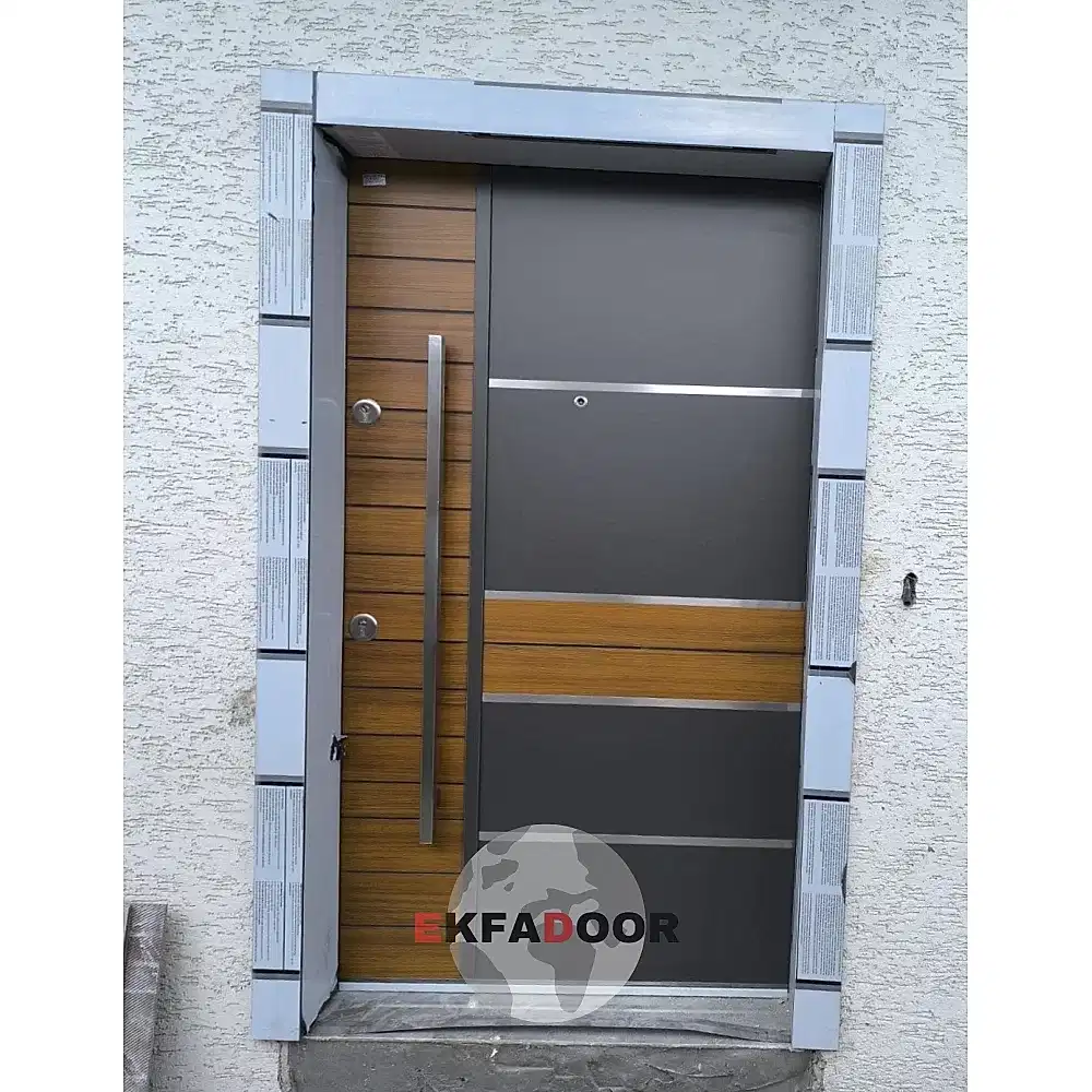 Dış İklim Kompozit ve Compact Lamine Çelik Kapılar KC-0016 - EkfaDoor