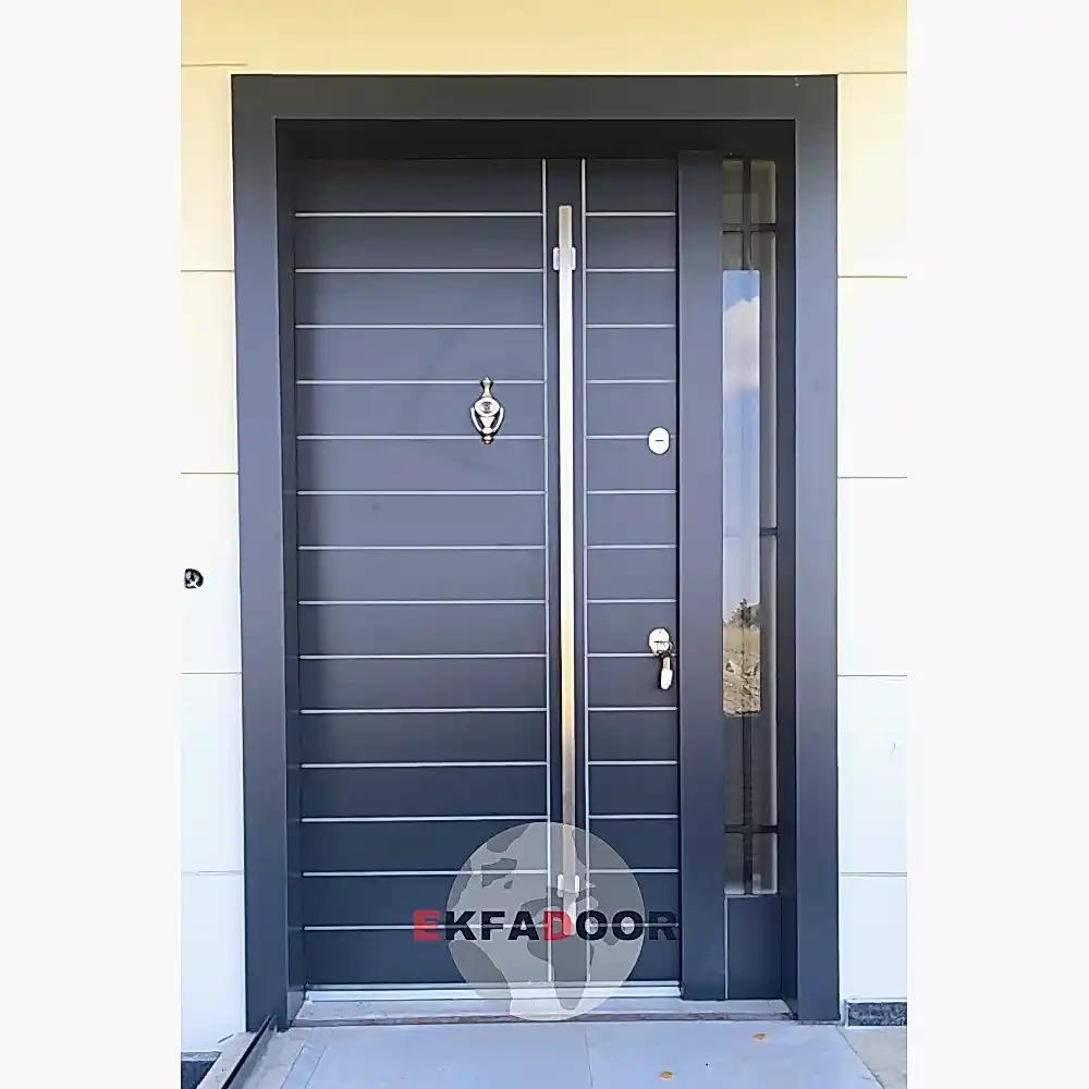 Dış İklim Kompozit ve Compact Lamine Çelik Kapılar KC-0020 - EkfaDoor
