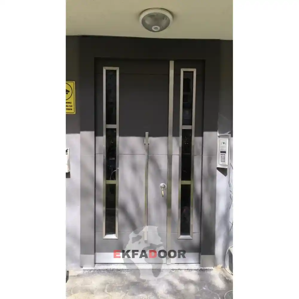Dış İklim Kompozit ve Compact Lamine Çelik Kapılar KC-0024 - EkfaDoor