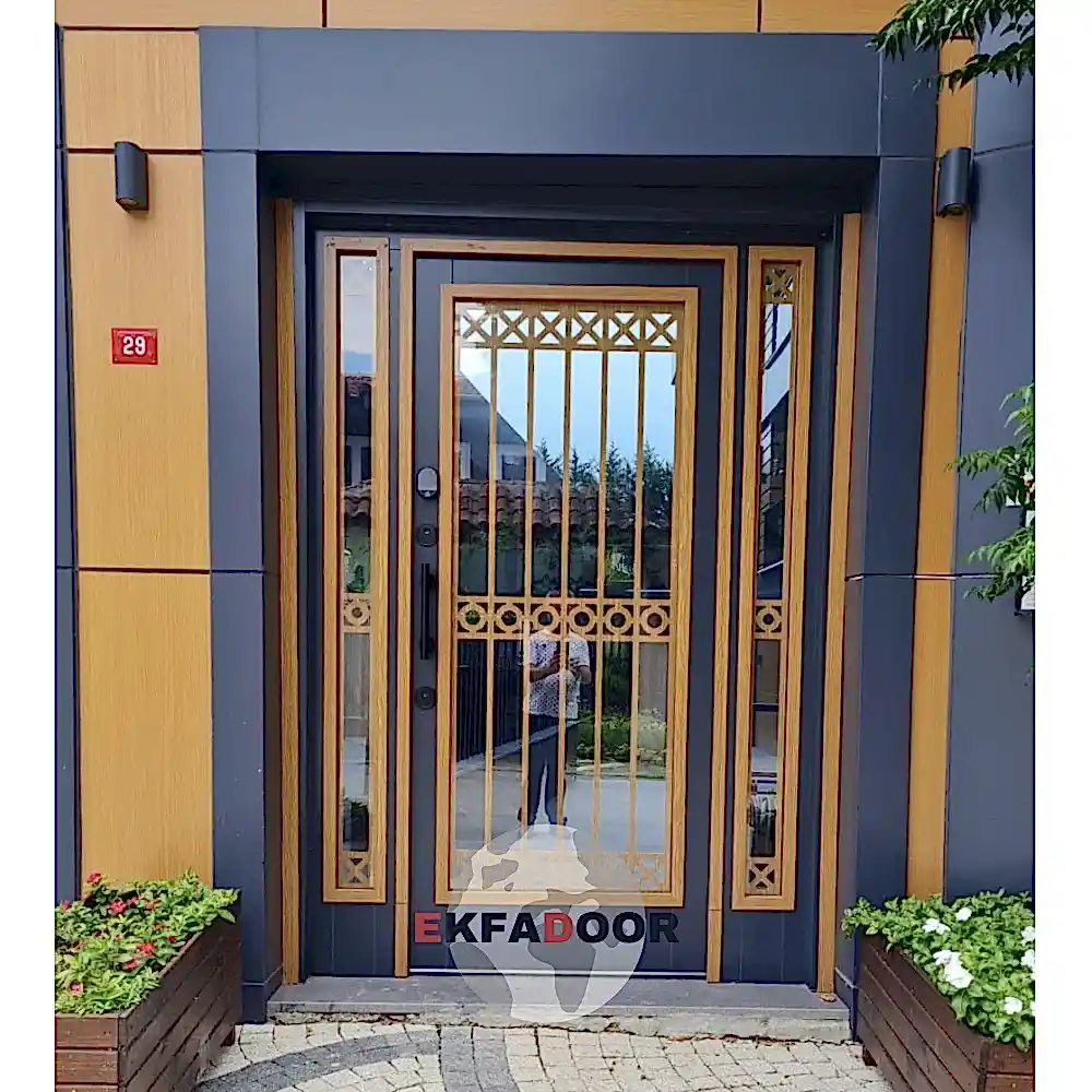Dış İklim Kompozit ve Compact Lamine Çelik Kapılar KC-0033 - EkfaDoor