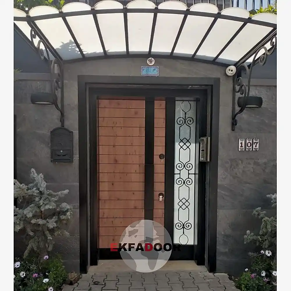 Dış İklim Kompozit ve Compact Lamine Çelik Kapılar KC-0042 - EkfaDoor
