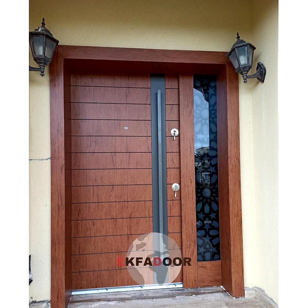 Dış İklim Kompozit ve Compact Lamine Çelik Kapılar KC-0043 - EkfaDoor
